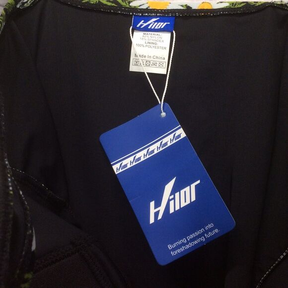 Hilor One Piece Swimsuit Women’s Size 16 Daisy Shirred Tank Tummy Control Retro - Picture 5 of 10